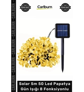 #Solar Bahçe Dekorasyonu Dış Mekan Su Geçirmez Solar 5m 50 Led Papatya Gün Işığı 8 Fonksiyonlu