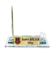Kişiye Özel Tasarım Kristal İsimlik Jandarma İsimlik Jandarma Masa İsimliği Kristal Masa İsimliği