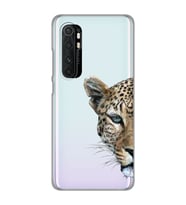 Xiaomi Mi Note 10 Lite Uyumlu Kaplan Desenli Şeffaf Telefon Kılıfı