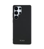 TUMI Galaxy S25 Ultra Kılıf TUMI M-safe Şarj Özellikli Deri Noktalı Dizayn Kapak (Siyah)