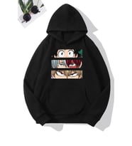 Unisex Makima Hugging Denji Baskılı Sweatshirt (Siyah)