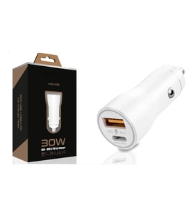 30W Usb Usb-C Pd Araba Şarj Hızlı Şarj, İphone Android Uyumlu, Çift Çıkışlı