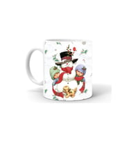 Yılbası Noel Temalı Baskılı Seramik Beyaz Kupa