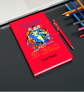 23 Nisan Tasarımlı Kişiye Özel Defter Ve Kalem Seti