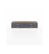 Arges TV Ünitesi 4 Çekmeceli  176x30x51 Çam-Çam/Antrasit