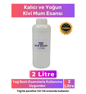 Özel Üretim Kalıcı Kaliteli Yoğun Yağ Bazlı Tüm Ürünlerle Kullanıma Uygun Kivi Mum Esansı 2 LT