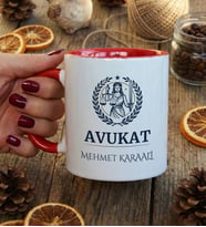 Kişiye Özel Karikatürlü Erkek Avukat Kupa Bardak Avukatlar Günü Hediyesi