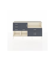 Arges Konsol 2 Raflı 5 Çekmeceli 3 Kapaklı 176x30x99 Aytaşı-Antrasit