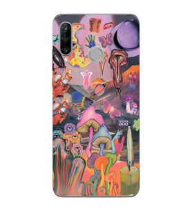Huawei P30 Lite Uyumlu Aesthetic Desenli Şeffaf Telefon Kılıfı