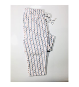 Lüx Cepli Polar Kışlık Pijama Altı (Beyaz)