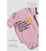 Amaa senden daha yazılı Kısa Kollu Bebek Body %100 Pamuk