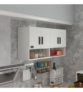 Kenzlife hazır mutfak vesper byz 060*120*22 mutfak banyo dolabı kapaklı raflı (Karışık)