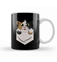Cute Kitty In Pocket for Cat & Kitten Lovers Kupa Bardak Porselen