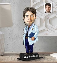 Kişiye Özel 2 Boyutlu Doktor Erkek Ahşap Biblo-10