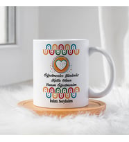 Öğretmenler Günü İçin Kişiye Özel Porselen Kupa Bardak - BY-KP-0000294 (Beyaz)