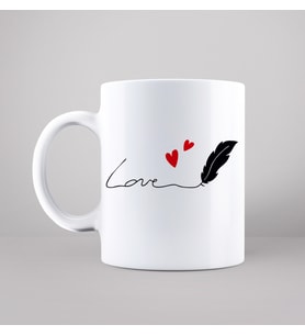 Aşk Love Sevgili Tasarımlı Kupa