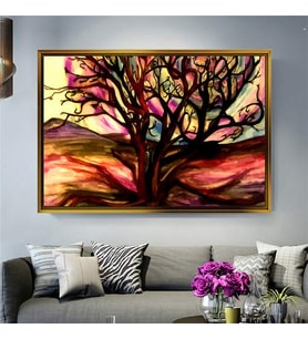 Altın Çerçeveli dekoratif tablo a1023 (Gold)