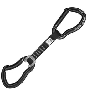 KONG Ergo Tactical Quickdraw Ekspress – Taktik ve Spor Tırmanış İçin Alüminyum Express Set (EN 12275 Sertifikalı) (Siyah)