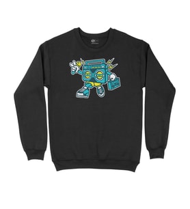 Boom Box Robot Siyah Sweatshirt
