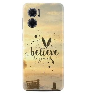 Xiaomi Redmi Note 11E Kılıf Resimli Desenli Baskılı Silikon Belive in Yourself 1316