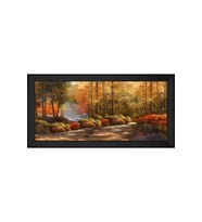 Manzara Temalı Kanvas Tablo 80 x 110 cm Siyah Çerçeve