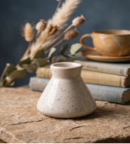 El Yapımı Simli Minimalist Vazo Ve Obje 10x10x5 cm