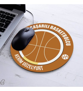 En Başarılı Basketbolcu İsme Özel Yuvarlak Mousepad