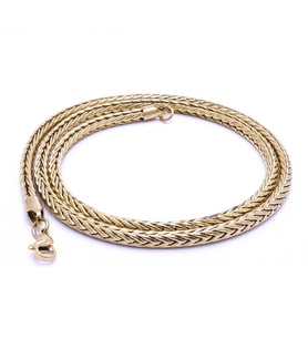Oval Kral Bakla Örgülü Çelik Kolye 4Mm 3183CEK022