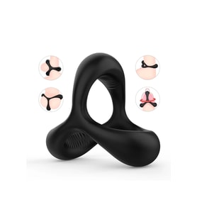Black Rider Artırıcı Çok Esnek Silikon Testis Halkalı Penis Yüzüğü
