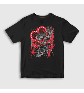 Presmono Unisex Çocuk Siyah Angel Dust Helluva Hazbin Hotel T-Shirt