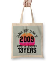 2009 birthday Gift - Made, Born in 2009 Gift - 13 Year  Old Birthday  Gift Vintage Style Bez Çanta Uzun Saplı