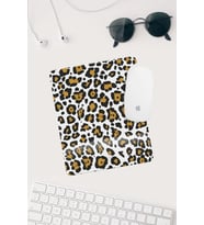 Leopar Desenli Bilek Destekli Dikdörtgen Mouse Pad Mouse Altlığı.