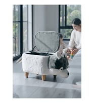 Sibirya Kurdu Figürlü Sandıklı Puf