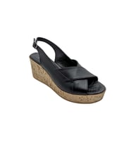 Hermosa - Kadın Dolgu Topuklu Hakiki Deri Sandalet - BEYAZ - 39