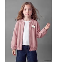LCW Kids Lila Bisiklet Yaka Hello Kitty Baskılı Kız Çocuk Sweatshirt