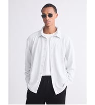 LCW Vision Ekru Regular Fit Uzun Kollu Çizgili Erkek Gömlek