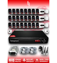 Bayicam 24 Kameralı Zebra 24 Dış Kamera Set HDD'siz 5 MP Full HD Gece Görüşlü Güvenlik Kamerası Sistemi