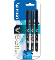 Vball 7 tükenmez kalem, sıvı mürekkepli, 0,7 mm uç, siyah, 3 adet, siyah, 131200301