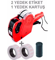 8 Haneli Fiyat Etiket Makinesı + 2 Yedek Etiket + 1 Adet Yedek Kartuşlu Etiket Basma Makinesi Maknas