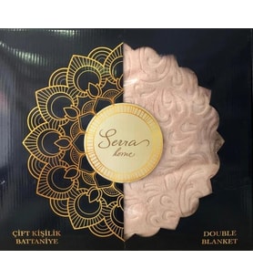Serra Home Embos Çift Kişilik Battaniye Kutulu 220 x 240 (Pudra)
