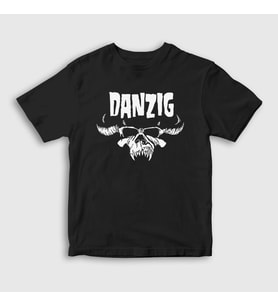 Presmono Unisex Çocuk Siyah Danzig Metal T-Shirt 438169tt