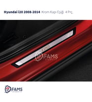 Hyundai i20 Uyumlu 2008-2014 Krom Kapı Eşiği 4 Parça Paslanmaz Çelik