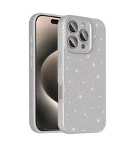 Apple iPhone 16 Pro Uyumlu Kılıf Kamera Korumalı Simli Lüks Zore Koton Kapak (Gümüş)