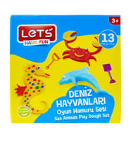 Lets 13 Parça Deniz Hayvanları Oyun Hamuru Seti