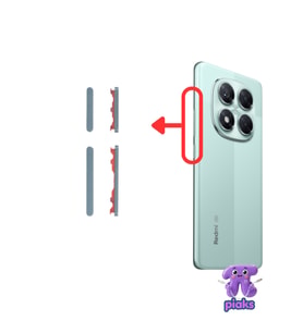 Redmi Note 14 Pro 5G Açma Kapama Ve Yan Ses Tuşu Plastik Düğme 24090RA29G Uyumlu