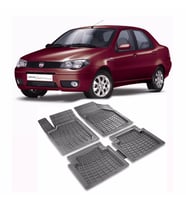 Fiat Albea Havuzlu Oto Paspas (PRS) (Siyah-Gri)
