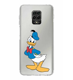 Xiaomi Redmi Note 9 Pro  Kamera Korumalı Kapak Donald Duck Tasarımlı Şeffaf  Kılıf