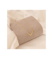V ŞEKLİNDE GÜMÜŞ KOLYE (Gold)