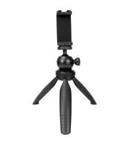 Ayex Pocket M2T Mini Masaüstü Tripod + Telefon Tutucu  19cm Yükseklik, 2,5kg Kapasite, 360° Döner Kafa (Siyah)
