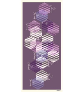 Geometrik Desen Pavia Seri Şal Eşarp Askısı ile Birlikte 90X200 cm Beyaz Gül Kur